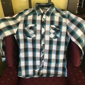 BKE TAILORED BUTTON UP LONG SLEEVE SHIRT